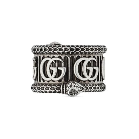 gucci anelli argento mio ordine|Anello GG Marmont in argento sterling in Argento .